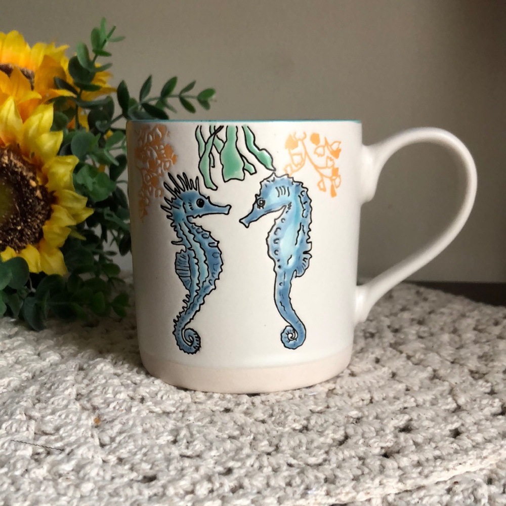 Seahorse Coastal Ceramic Mug